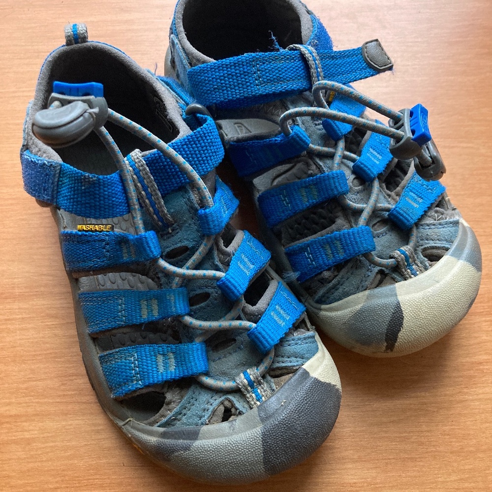 Blue and Camo Keen shoes